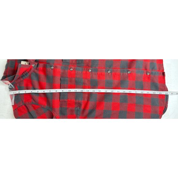 Marine Layer The Stevie Buffalo Check Shirt Red and Gray Button Up Outdoors S - Picture 9 of 10